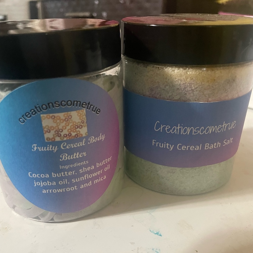 Homemade Fruity cereal bath salt & body butter